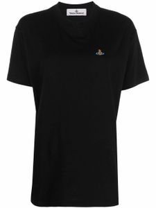 Vivienne Westwood t-shirt en coton biologique à broderies Orb - Noir