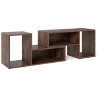 2-delige TV-kast Vrije Combinatie TV-tafel voor Televisies tot 60 inch TV-kast Koffie