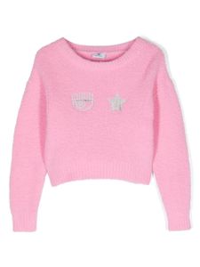 Chiara Ferragni Kids sweat à design brodé - Rose