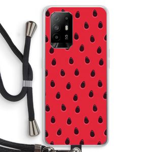 Watermelon: Oppo A95 5G Transparant Hoesje met koord