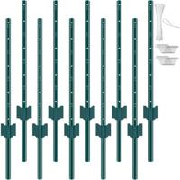 VEVOR set van 10 palen 91,44 cm schrikdraadpaal metalen paal