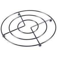 Pannen onderzetters - chroom metaal - Dia 17 cm - op kleine voetjes