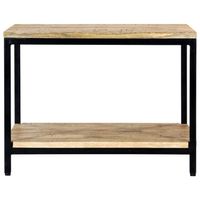 The Living Store Salontafel Industrieel - 60x60x45 cm - Mangohouten blad - Gepoedercoat ijzer