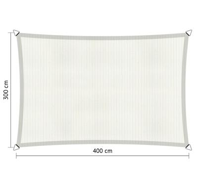 Rechthoek 3,00x4,00 m Arctic White - Shadow comfort