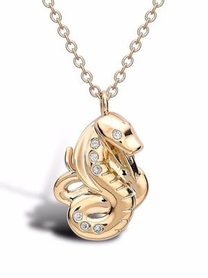 Pragnell collier en or 18ct à pendentif Zodiac serpent serti de diamants