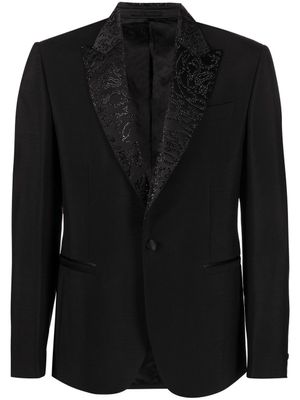 Versace blazer Barocco Silhouette à ornements strassés - Noir
