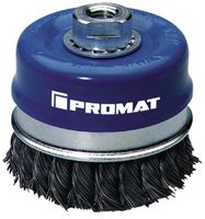 Promat Potborstel | d. 120 mm draaddikte 0,5 mm | staal | 6500 min-¹ - 4000841177 4000841177