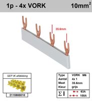 SEP Verdeelkam 1f Vork 4p 36mm grijs F01104G06