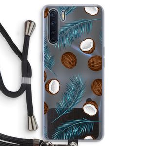 Kokosnoot roze: Oppo A91 Transparant Hoesje met koord
