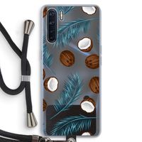 Kokosnoot roze: Oppo A91 Transparant Hoesje met koord