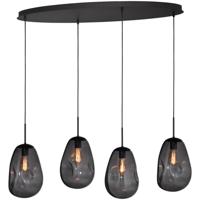 Masterlight Hanglamp Lava Oval 4x smoke glas Ø 22,5cm 2764-05-100-40-40560