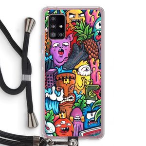 Vexx Mixtape: Samsung Galaxy A51 5G Transparant Hoesje met koord