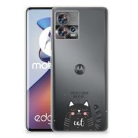 Motorola Edge 30 Fusion Telefoonhoesje met Naam Cat Good Day