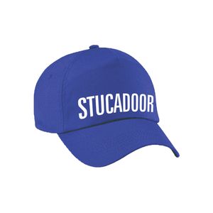 Stucadoor verkleed pet blauw volwassenen