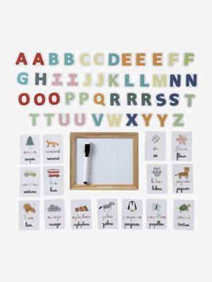 Leisteen voor het leren van letters in FSC®-hout wit