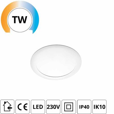 SG sense 255 rond inbouwarmatuur wit Tunable 2700-6000K 15W 1270 lumen dimbaar lichtkleur instelbaar