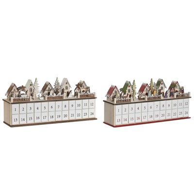 Adventkalender DKD Home Decor Hout 45 x 11 x 23 cm (2 Stuks)
