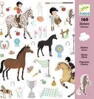 160 stickers Paarden DJECO meerdere kleuren