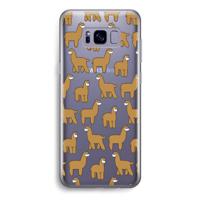 Alpacas: Samsung Galaxy S8 Transparant Hoesje