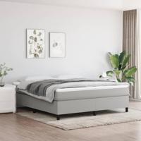 Boxspring met matras stof lichtgrijs 180x200 cm