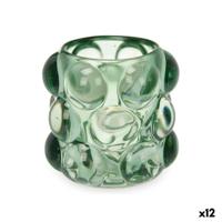 Kaarshouder Gift Decor Groen Kristal 8,4 x 9 x 8,4 cm Microbolletjes (12 Stuks)