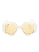 Lapima lunettes de soleil Stella à monture oversize - Blanc