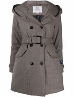 Woolrich manteau croisé à capuche - Marron