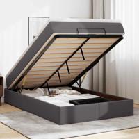 Ottoman bed met matras 120x200cm kunstleer grijs