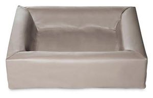 Bia bed kunstleer hoes hondenmand taupe (BIA-3 70X60X15 CM)
