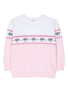 Chiara Ferragni Kids sweat à motif Eyelike - Rose