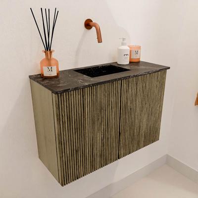 Toiletmeubel Mondiaz Joya Dlux | 60 cm | Meubelkleur Dusk | Faye wastafel Lava Wasbak Midden | Zonder kraangat(en)