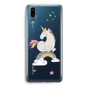 Regenboog eenhoorn: Huawei P20 Transparant Hoesje