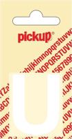 Plakletter Helvetica 40 mm Sticker witte letter u Pickup - Pickup