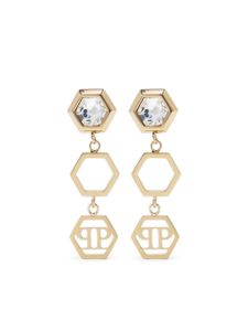 Philipp Plein boucles d'oreilles pendantes Hexagon Lux