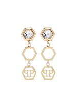 Philipp Plein boucles d'oreilles pendantes Hexagon Lux