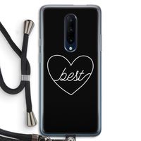 Best heart black: OnePlus 7 Pro Transparant Hoesje met koord
