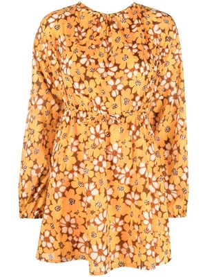 Faithfull the Brand robe Li Reni à fleurs - Orange