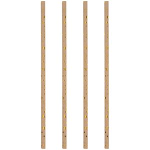 Drinkrietjes - papier - 20x - bruin/goud sterretjes - 19,5 cm - rietjes