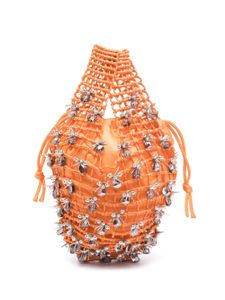 Lanvin sac cabas à ornements de perles - Orange