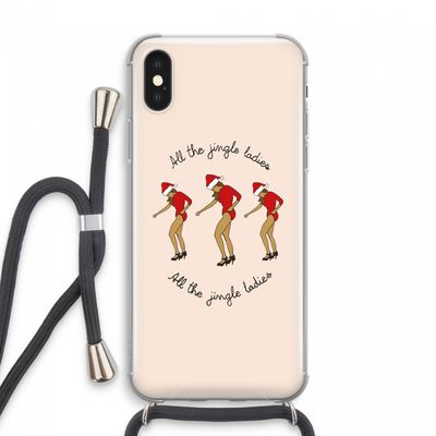 Jingle Ladies: iPhone XS Max Transparant Hoesje met koord