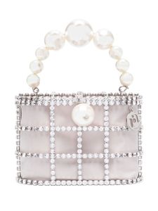 Rosantica mini sac Holli orné de cristaux - Argent