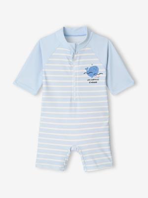 Anti-UV babypakje met geïntegreerde luiers hemelsblauw