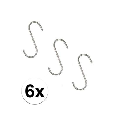 Benson S-haken / ophanghaken - 6x stuks - metaal - ophanghaakjes