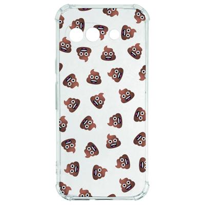 Google Pixel 9a Hoesje - Poep Emojis TPU Antishock