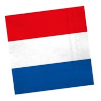 Vlag Holland/Nederland servetten - 20x stuks - rood wit blauw - Koningsdag thema versiering