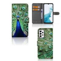 Samsung Galaxy A23 | Telefoonhoesje | Met pasjeshouder | Pauw