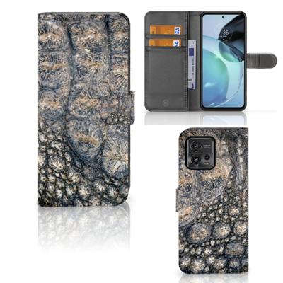 Motorola Moto G72 | Telefoonhoesje | Met pasjeshouder | Krokodillenprint