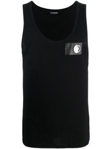 Plein Sport débardeur à patch logo - Noir