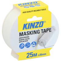 Kinzo Afplaktape/schilderstape - wit - 36mm x 25m - voor binnen/buiten - Tape (klussen) - thumbnail