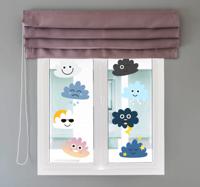 Raamsticker kinderkamer tekeningen set wolken - thumbnail